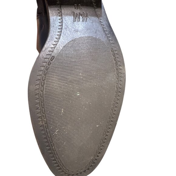 H&M Black Ankle Boots Women Size 38 Faux Leather - Zip Closure, Buckle Strap, Lo - Picture 14 of 16